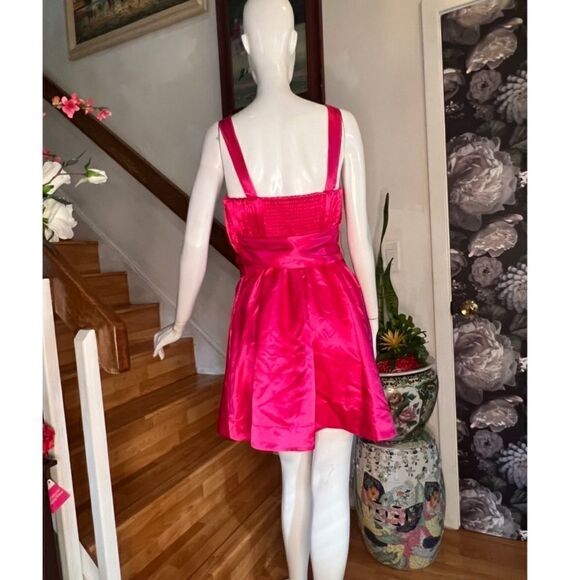 New Maeve Bow-Tie Satin Mini Dress - Picture 7 of 8